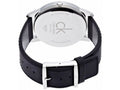 Calvin Klein City Date Silver Dial Black Leather Strap Watch for Men - K2G2G1C6