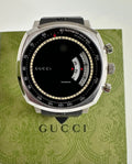 Gucci Grip Chronograph Quartz Black Dial Black Rubber Strap Watch For Men - YA157301