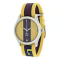 Gucci G Timeless Quartz Yellow & Purple Dial Yellow & Purple NATO Strap Watch For Men - YA1264069