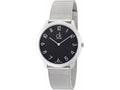 Calvin Klein Minimal Black Dial Silver Mesh Bracelet Watch for Men - K3M51151