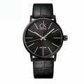 Calvin Klein Black Dial Black Leather Strap Watch for Women - K7622401