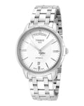 Tissot T Classic Automatic III Day Date White Dial Silver Steel Strap Watch for Men - T065.930.11.031.00