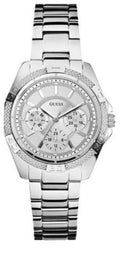 Guess Mini Phantom Silver Dial Silver Steel Strap Watch for Women - W0235L1