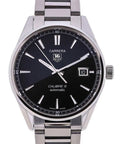 Tag Heuer Carrera Automatic Black Dial Silver Steel Strap Watch for Men - WAR211A.BA0782