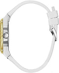 Guess Zena Analog White Dial White Rubber Strap Watch For Women - W1094L1