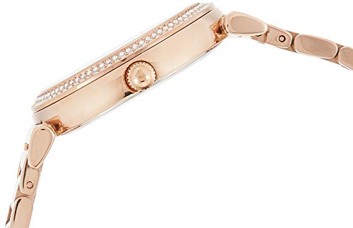 Michael Kors Caitlin Red Dial Rose Gold Stainless Steel Strap Watch for Women - MK3377