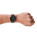 Emporio Armani Classic Chronograph Black Dial Brown Leather Strap Watch For Men - AR1919