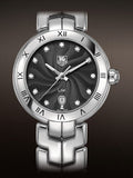 Tag Heuer Link Quartz Diamonds Black Dial Silver Steel Strap Watch for Women - WAT1410.BA0954