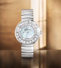 Swarovski Lovely Crystal Mother of Pearl Dial Silver Steel Strap Watch for Women - 1160307