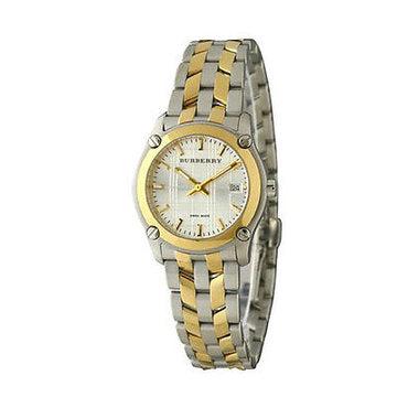 Burberry Heritage Silver Dial Two Tone Steel Strap Watch for Women - BU1857