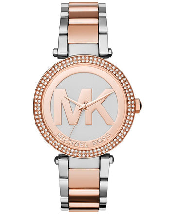 Michael Kors Parker Gold Dial Two Tone Steel Strap Watch for Women - MK6314