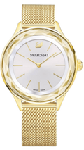 Swarovski Octea Nova Silver Dial Gold Mesh Bracelet Watch for Women - 5430417