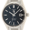 Tag Heuer Carrera Automatic Black Dial Silver Steel Strap Watch for Men - WAR211A.BA0782