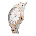 Michael Kors Slim Runway White Dial Two Tone Watch for Women - MK3204B