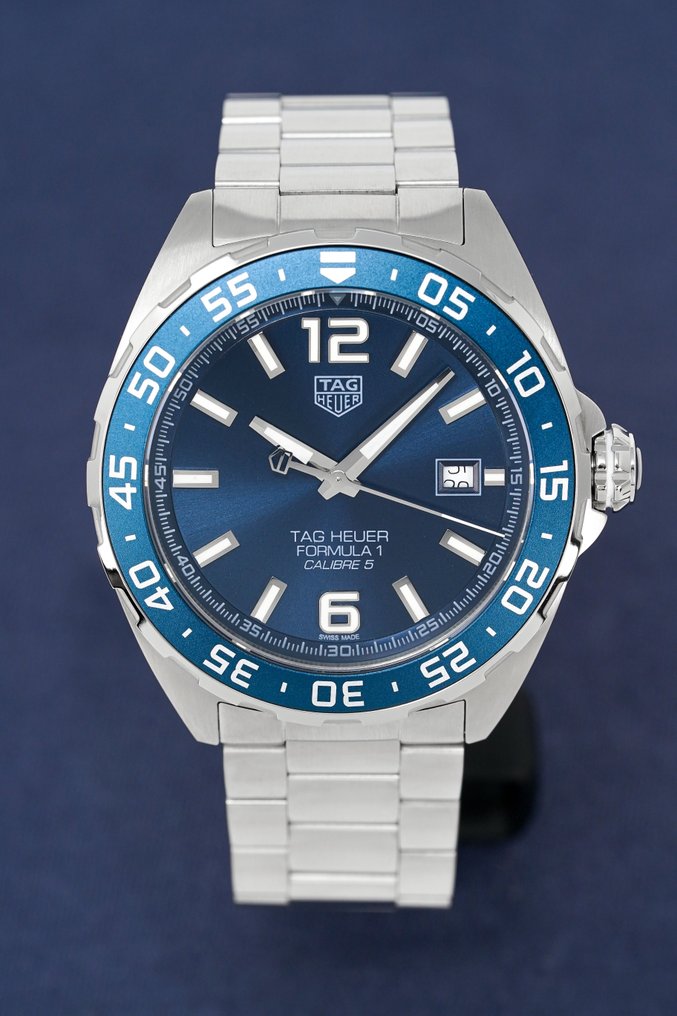 Tag Heuer Formula 1 Bucherer Blue Edition Blue Dial Silver Steel Strap Watch for Men - WAZ2015.BA0842