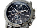 Fossil Dean Chronograph Black Dial Grey Steel Strap Watch for Men - FS4721