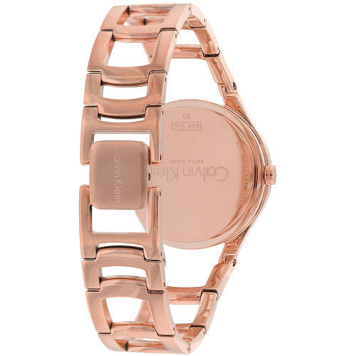 Calvin Klein Class Brown Dial Rose Gold Steel Strap Watch for Women - K6R2362K