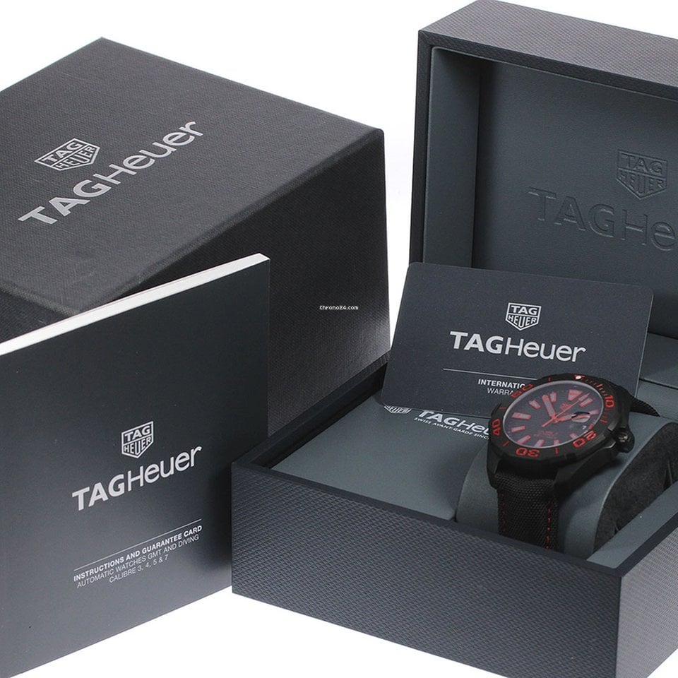 Tag Heuer Aquaracer Caliber 5 Black Dial Black Nylon Strap Watch for Men - WAY208A.FC6381