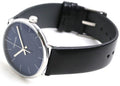 Calvin Klein High Noon Quartz Blue Dial Black Leather Strap Watch for Men - K8M211CN