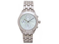 Marc Jacobs Peeker Chronograph Silver Dial Silver Stainless Steel Strap Watch for Women - MBM3371