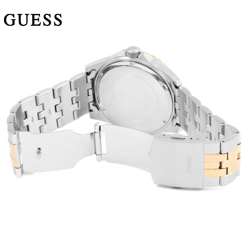 Guess Odyssey Blue Dial Two Tone Steel Strap Watch For Men - W1107G3