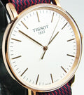 Tissot T Classic Everytime Medium White Dial Two Tone NATO Strap Watch for Men - T109.410.38.031.00