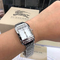 Burberry Heritage Diamond White Dial Silver Steel Strap Watch for Women - BU1583