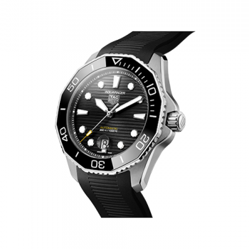 Tag Heuer Aquaracer Professional 300 Automatic Black Dial Black Rubber Strap Watch for Men - WBP201A.FT6197