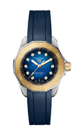 Tag Heuer Aquaracer Professional 200 Automatic Diamonds Blue Dial Blue Rubber Strap Watch for Women - WBP2450.FT6215