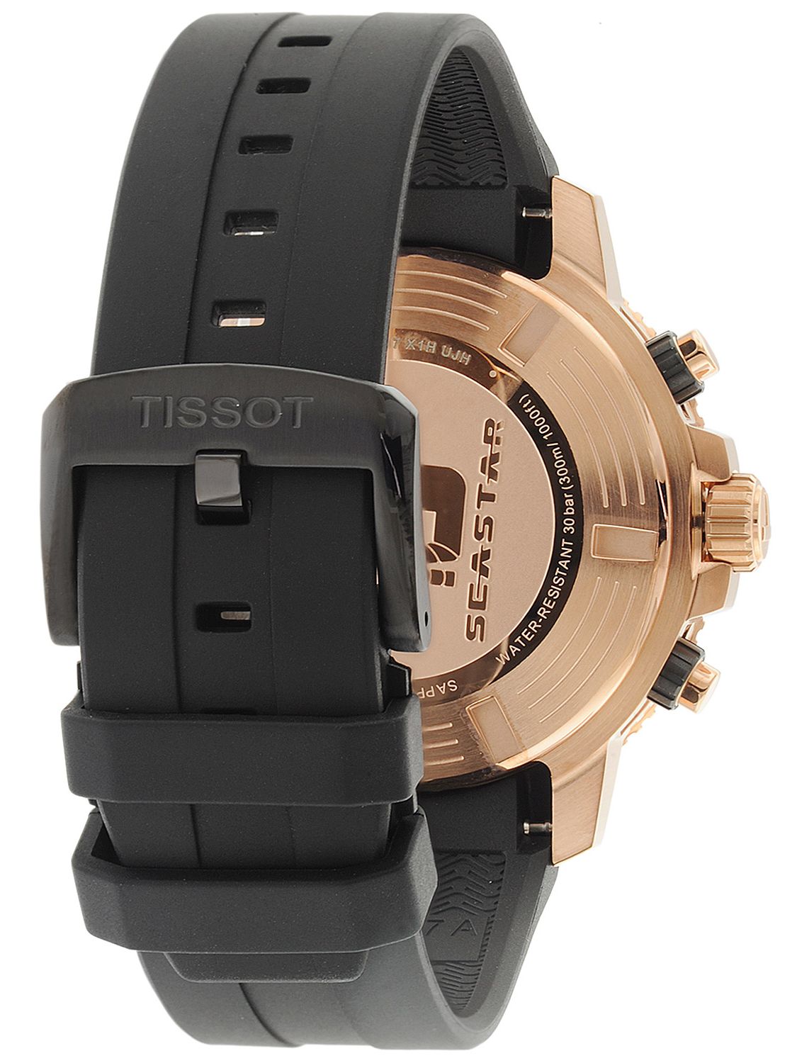 Tissot Seaster 1000 Chronograph Black Dial Black Rubber Strap Watch For Men - T120.417.37.051.00