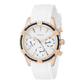 Guess Catalina White & Rose Gold Dial White Silicon Strap Watch For Women - W0562L1