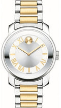 Movado Bold Silver Dial Two Tone Steel Strap Watch for Women - 3600245