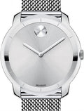 Movado Bold Silver Dial Silver Mesh Bracelet Watch For Men - 3600260