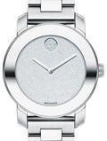 Movado Bold Crystal Dot Silver Dial Silver Steel Strap Watch For Women - 3600334