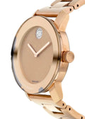 Movado Bold Rose Gold Dial Rose Gold Steel Strap Watch For Women - 3600335