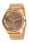 Movado Bold Diamonds Gold Dial Gold Mesh Bracelet Watch For Men - 3600460