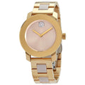 Movado Bold Beige Dial Two Tone Steel Strap Watch For Women - 3600640