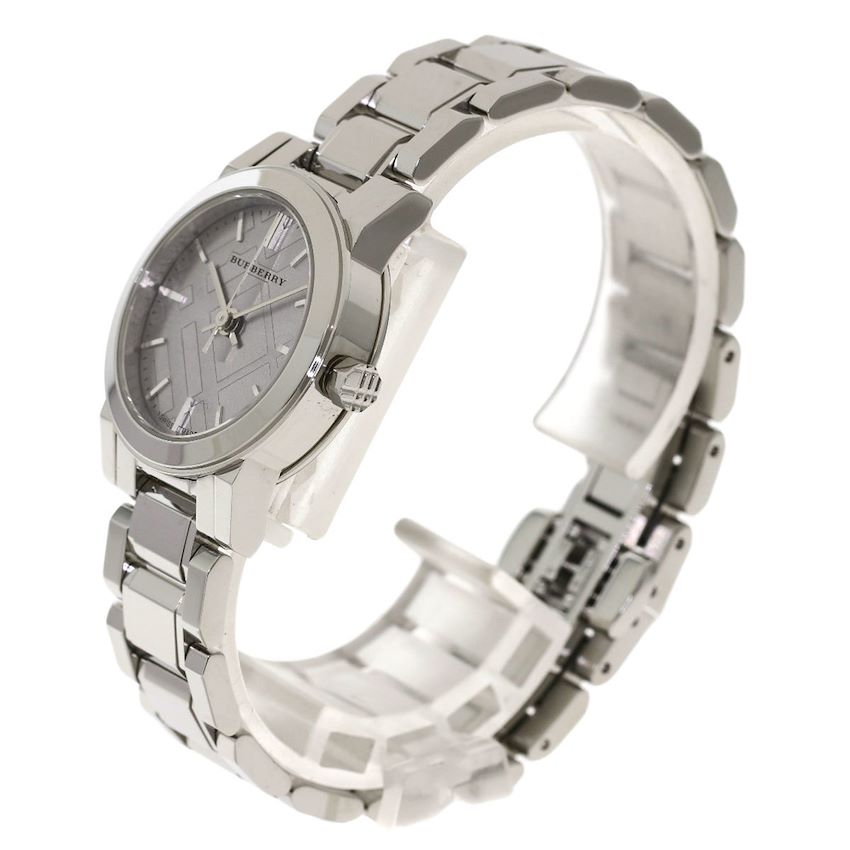 Burberry The City Diamonds Silver Dial Silver Steel Strap Watch for Women - BU9229