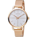 Calvin Klein Even White Dial Rose Gold Mesh Bracelet Watch for Women - K7B23626