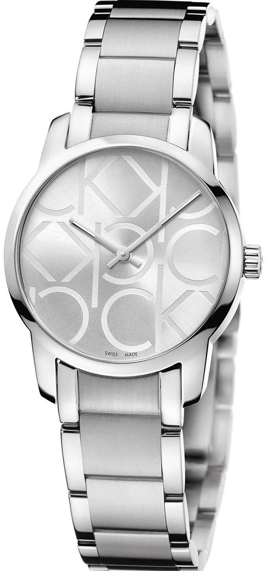 Calvin Klein City Silver Dial Silver Steel Strap Watch for Women - K2G23142