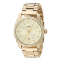 Fossil Machine Gold Dial Gold Steel Strap Watch for Men - FS5264