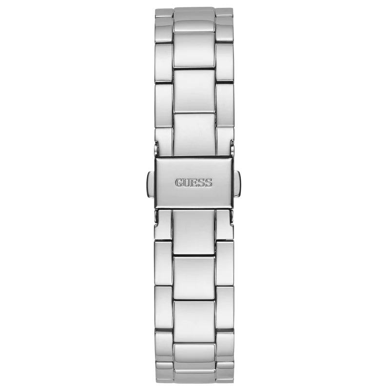 Guess Crown Jewel Diamonds Blue Dial Silver Steel Strap Watch for Women - GW0410L1