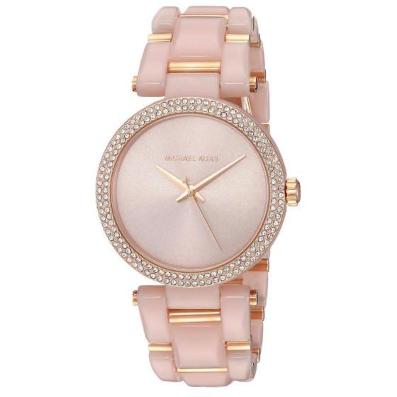 Michael Kors Delray Rose Gold Dial Rose Gold Steel Strap Watch for Women - MK4322