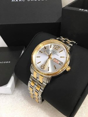 Marc Jacobs Fergus Silver Dial Two Tone Stainless Steel Watch for Women - MBM3426