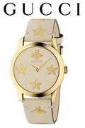 Gucci G Timeless White Dial White Leather Strap Watch For Women - YA1264096