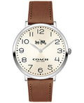 Coach Slim Easton White Dial Brown Leather Strap Watch for Women - 14502682