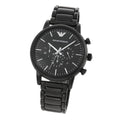 Emporio Armani Luigi Chronograph Black Dial Black Steel Strap Watch For Men - AR1895