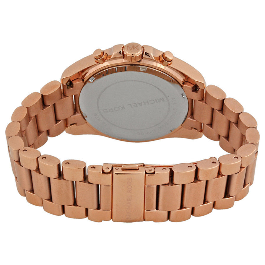 Michael Kors Bradshaw Rose Gold Dial Rose Gold Steel Strap Watch for Women - MK5503