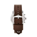 Fossil The Commuter Chronograph White Dial Brown Leather Strap Watch for Men - FS5402