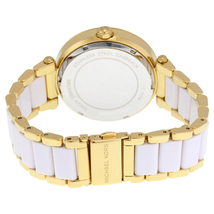 Michael Kors Parker White Dial Two Tone Steel Strap Watch for Women - MK6313